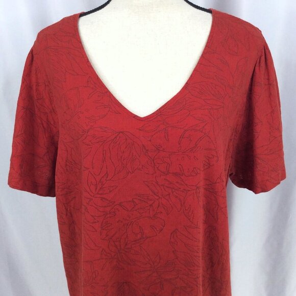Nicole Miller Original Women’s Shift Dress Size XXL Linen Blend Short Sleeve - Picture 5 of 8